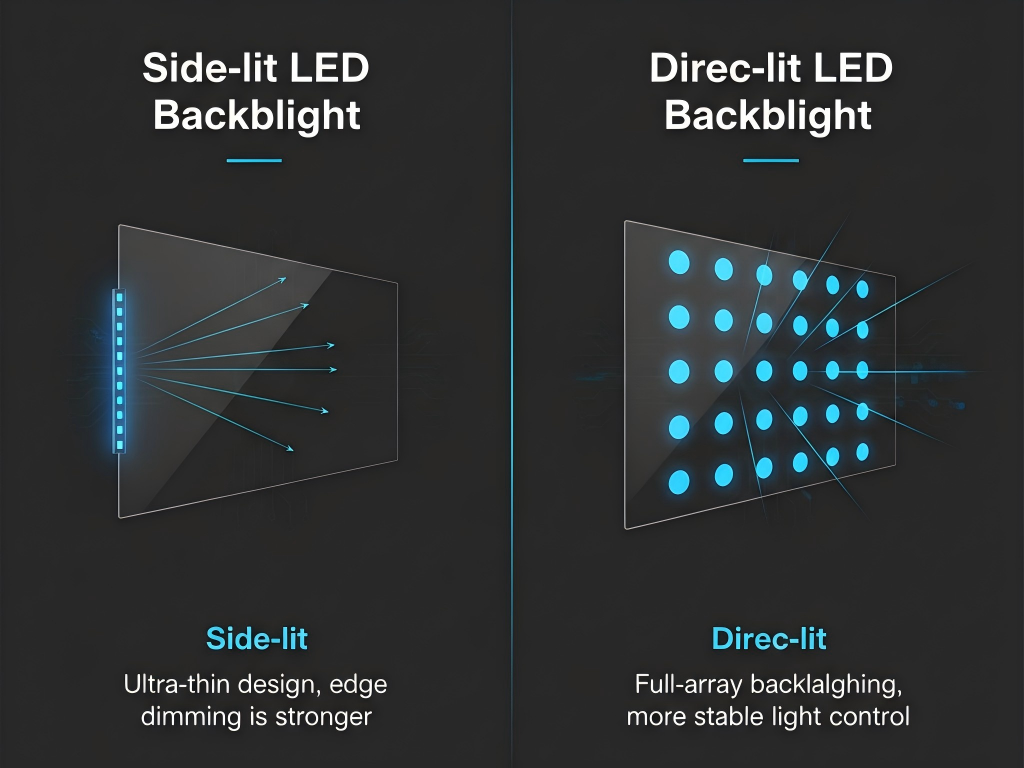 Side-lit vs. Direct-lit LED Backlight