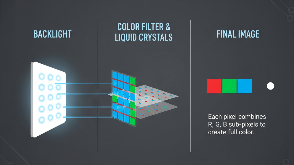 Pixels Are Formed in LCD Displays
